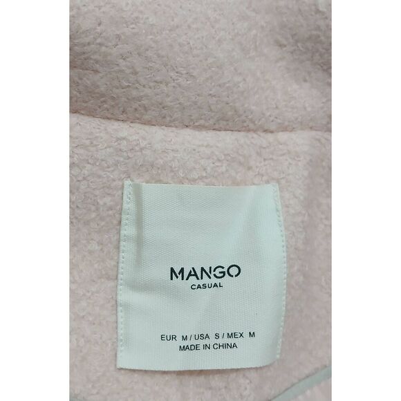 Mng Womens small long boiled wool light pink coat winter jacket - Picture 7 of 9